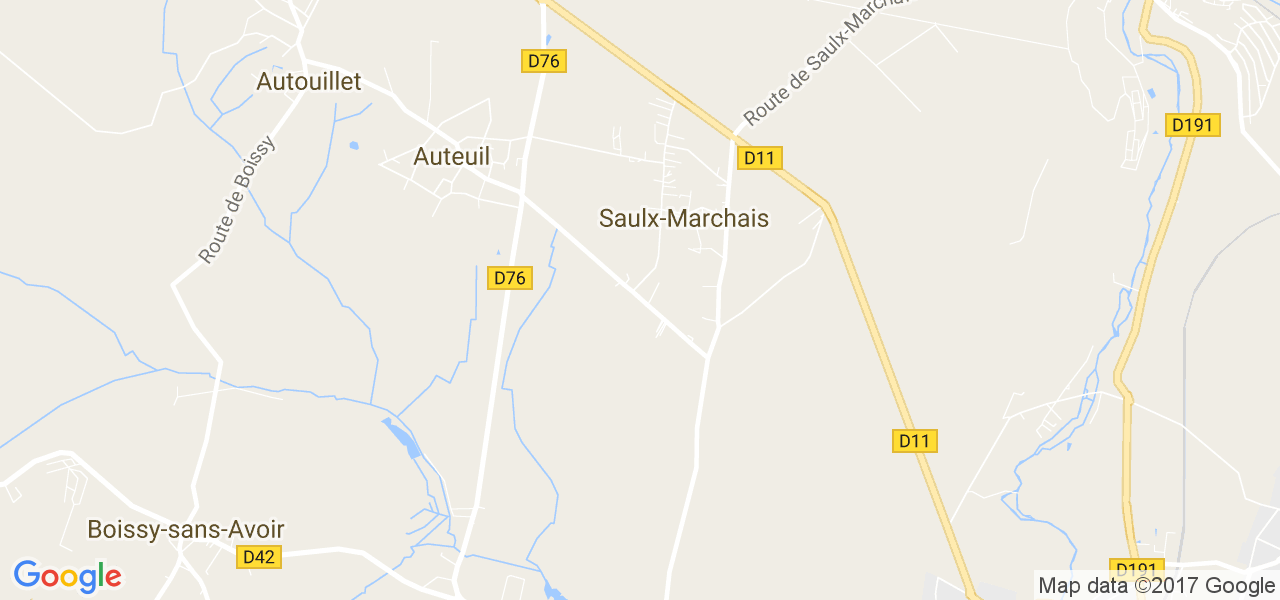 map de la ville de Saulx-Marchais