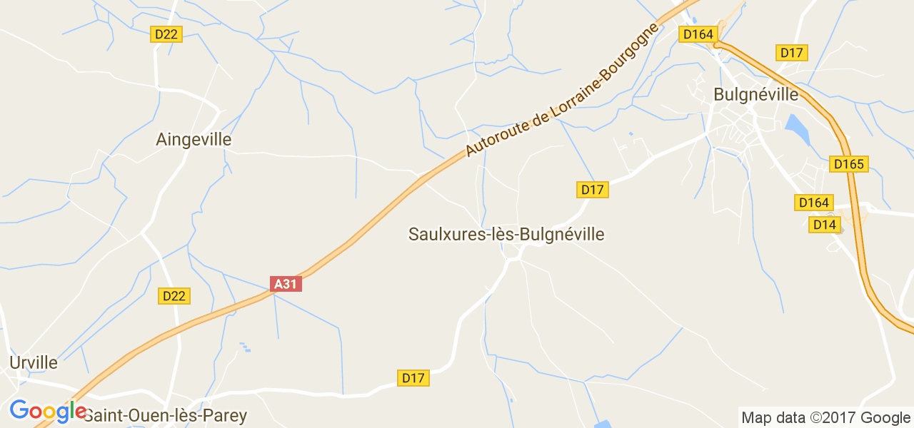 map de la ville de Saulxures-lès-Bulgnéville