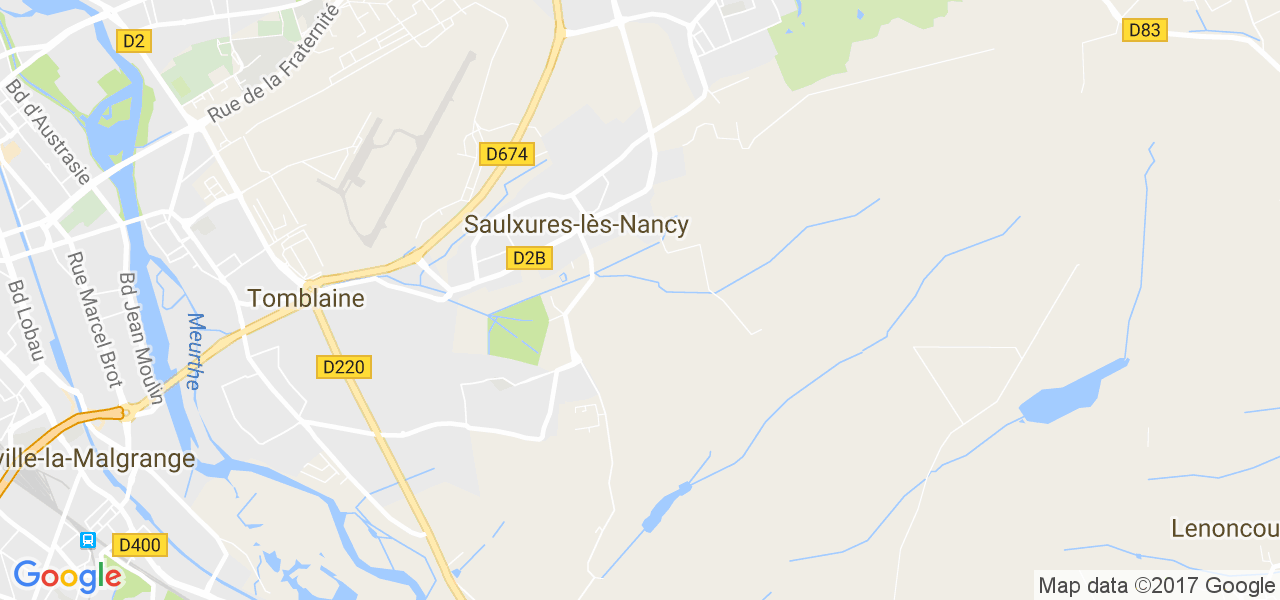 map de la ville de Saulxures-lès-Nancy