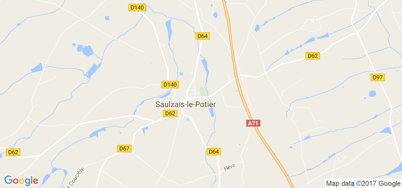 map de la ville de Saulzais-le-Potier