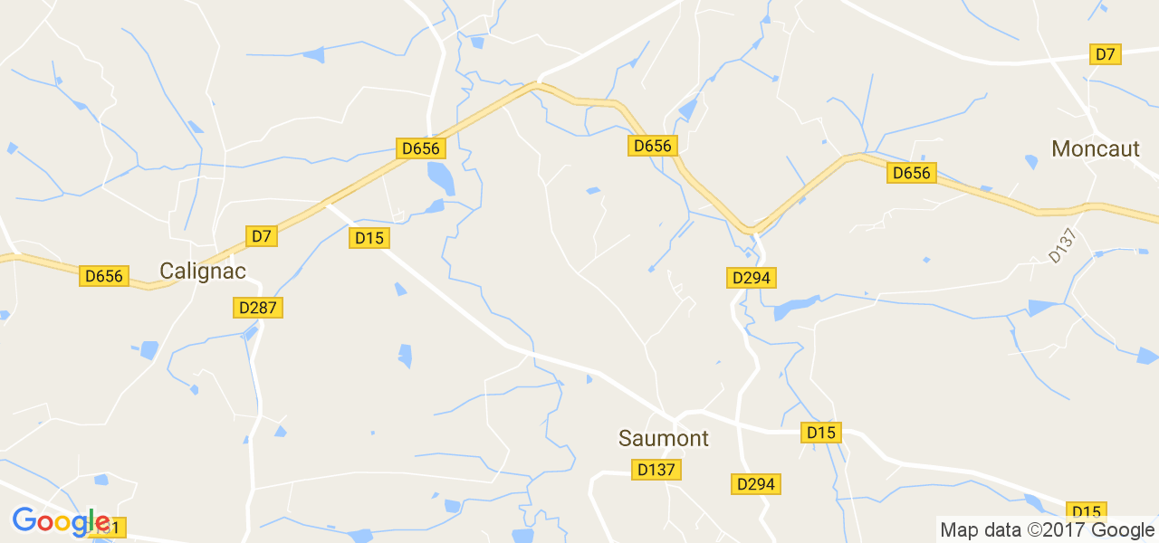 map de la ville de Saumont