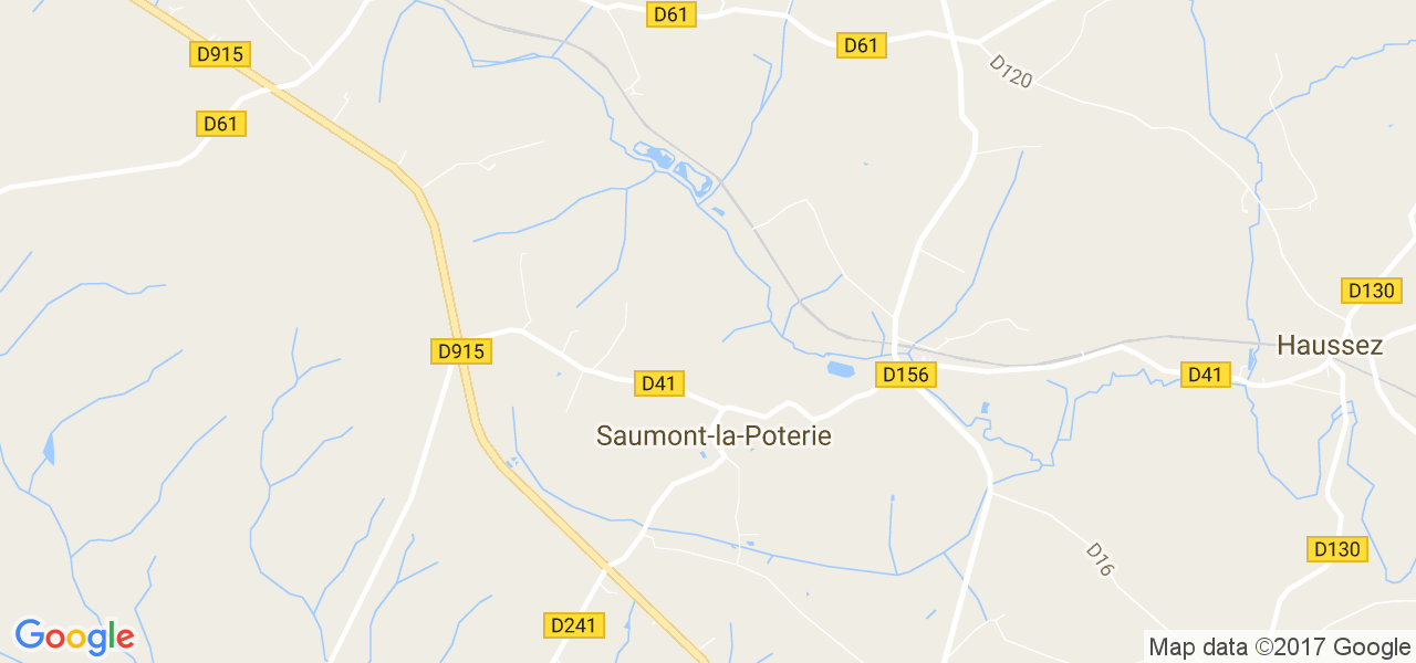 map de la ville de Saumont-la-Poterie