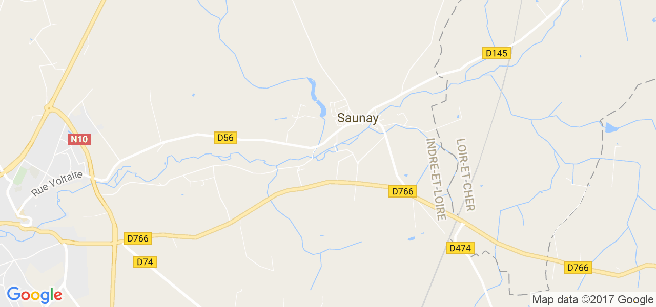 map de la ville de Saunay