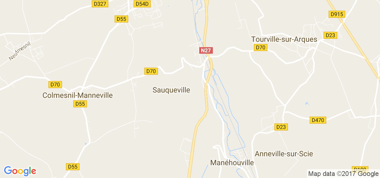 map de la ville de Sauqueville