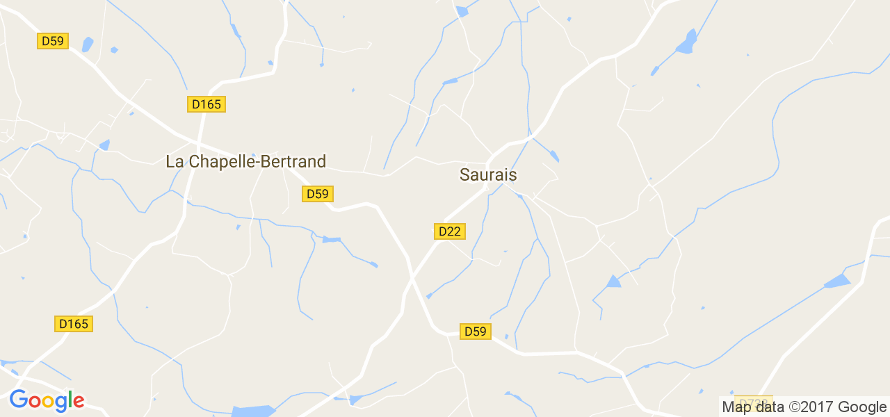 map de la ville de Saurais