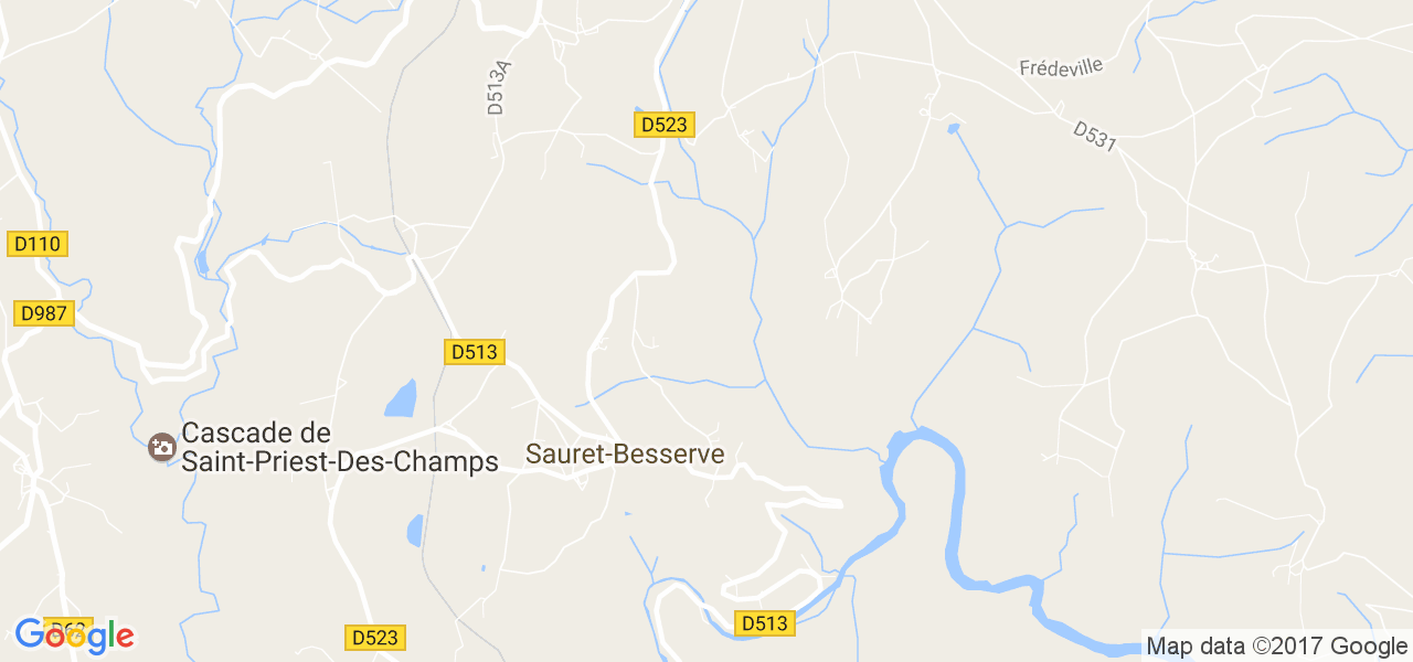 map de la ville de Sauret-Besserve