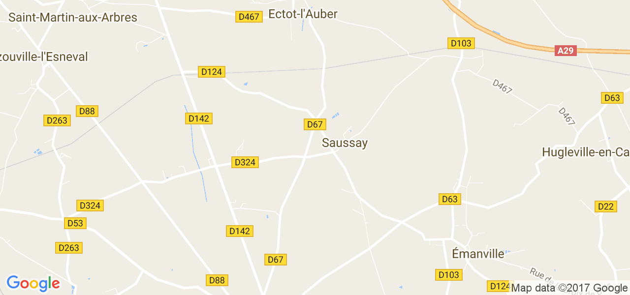 map de la ville de Saussay