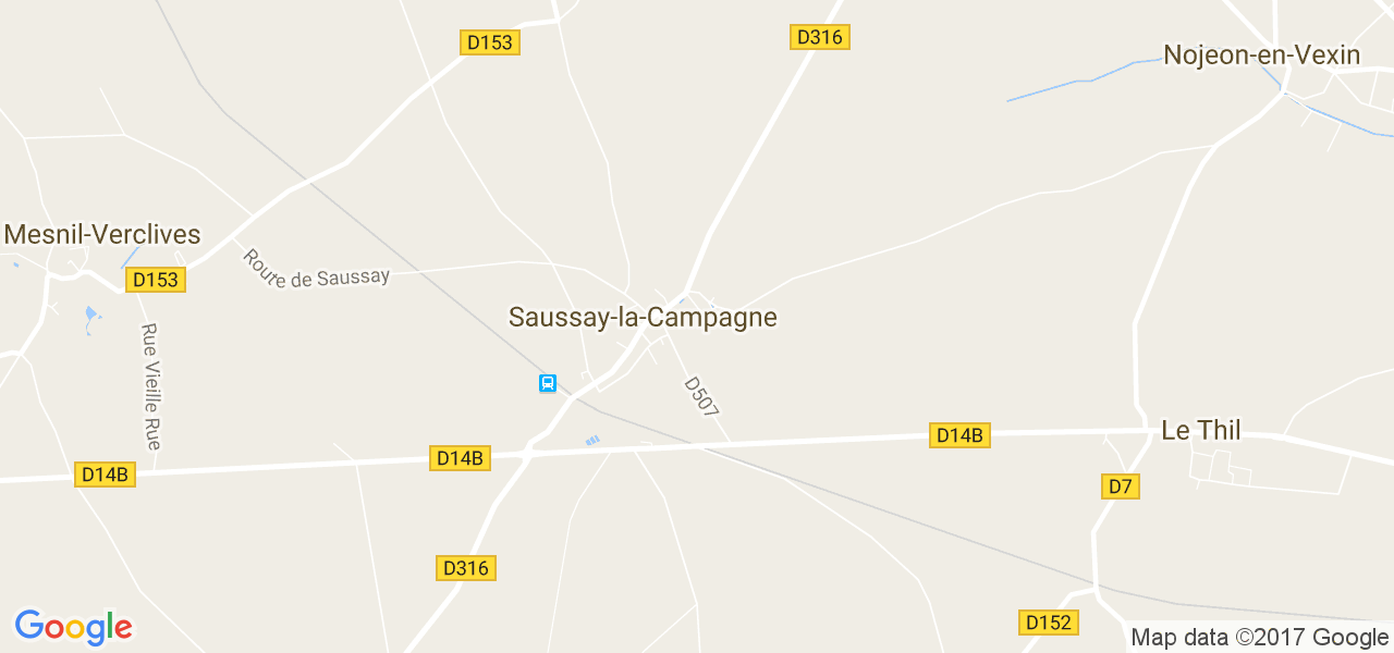 map de la ville de Saussay-la-Campagne