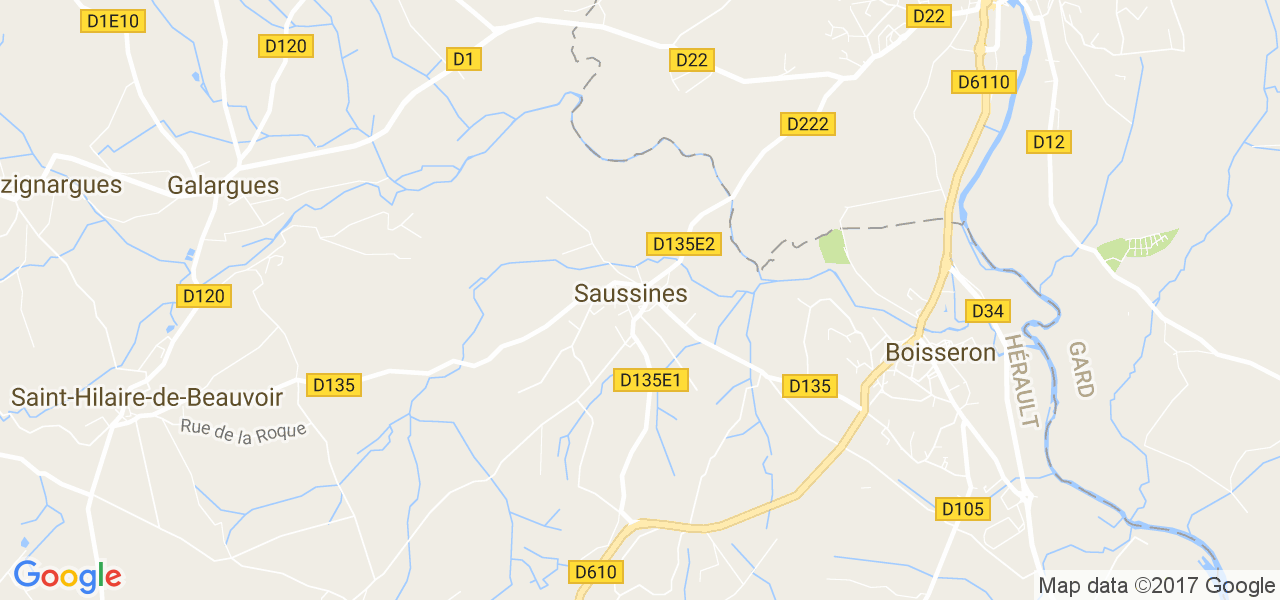 map de la ville de Saussines