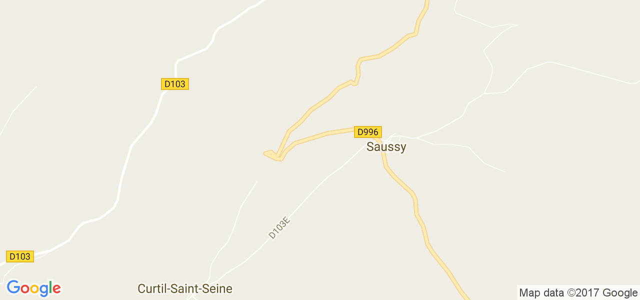 map de la ville de Saussy