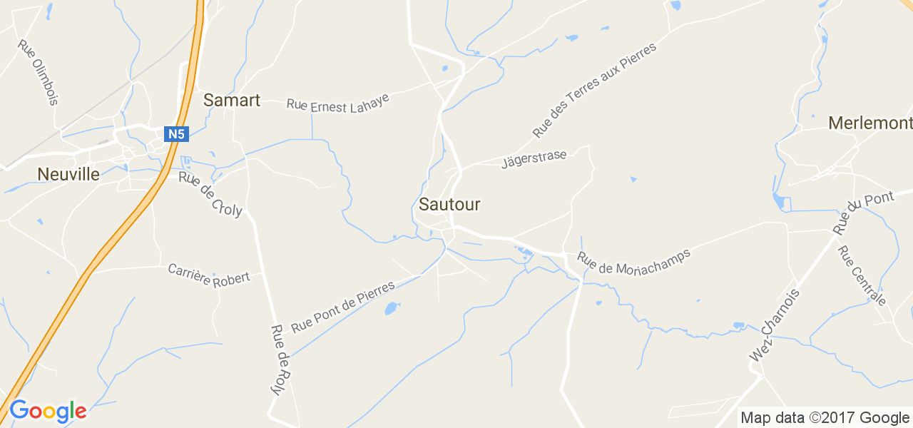 map de la ville de Sautour