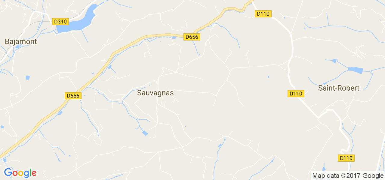 map de la ville de Sauvagnas