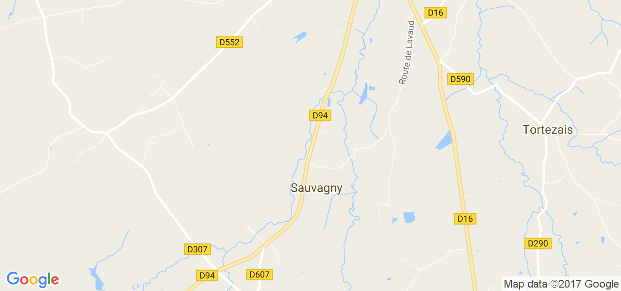 map de la ville de Sauvagny