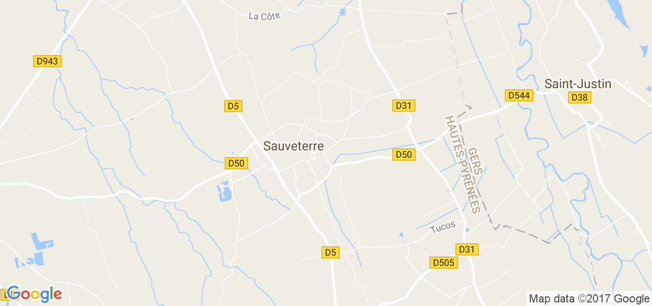 map de la ville de Sauveterre