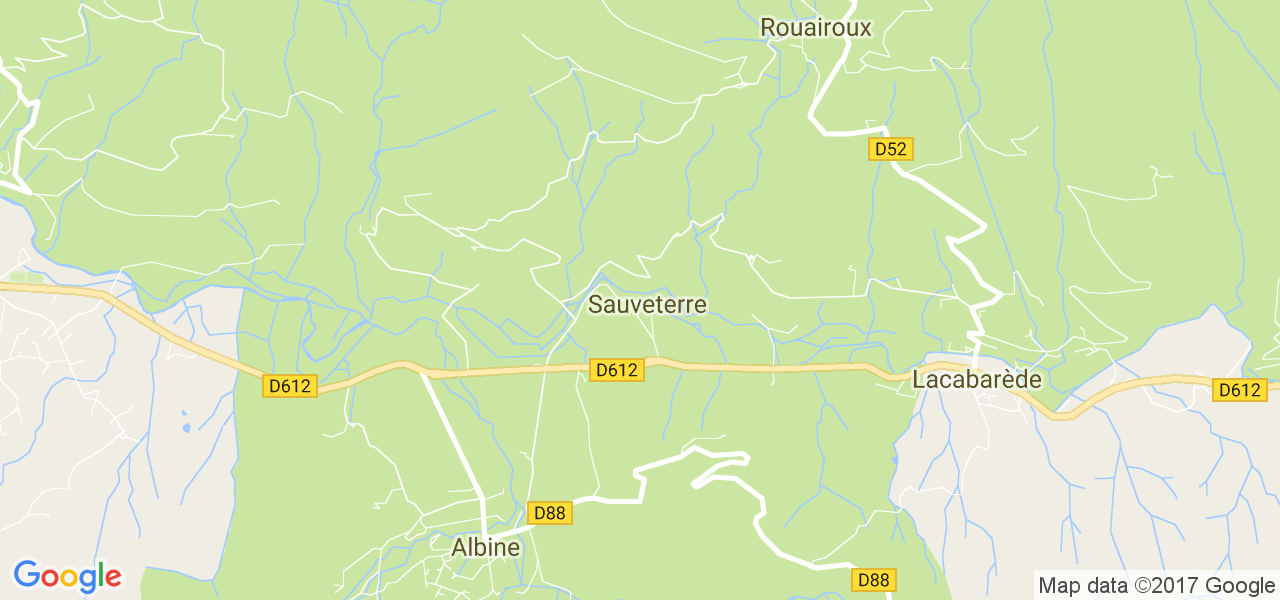 map de la ville de Sauveterre