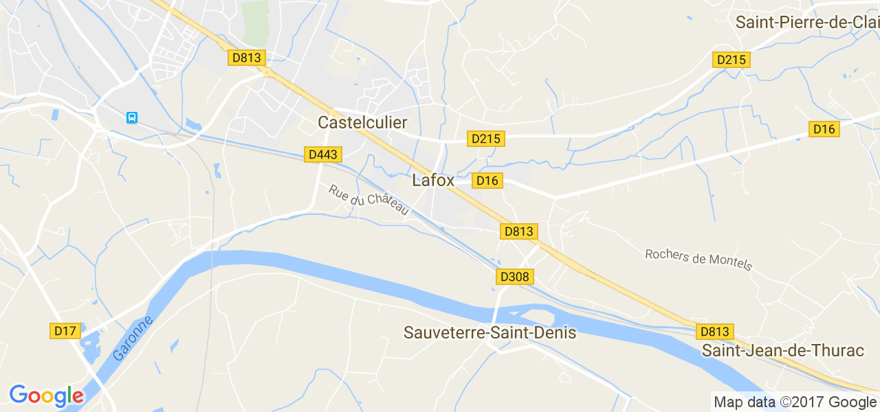 map de la ville de Sauveterre-Saint-Denis