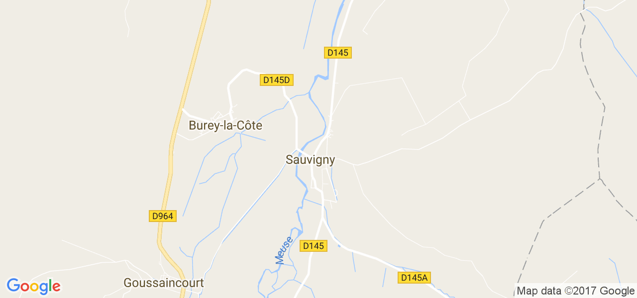 map de la ville de Sauvigny