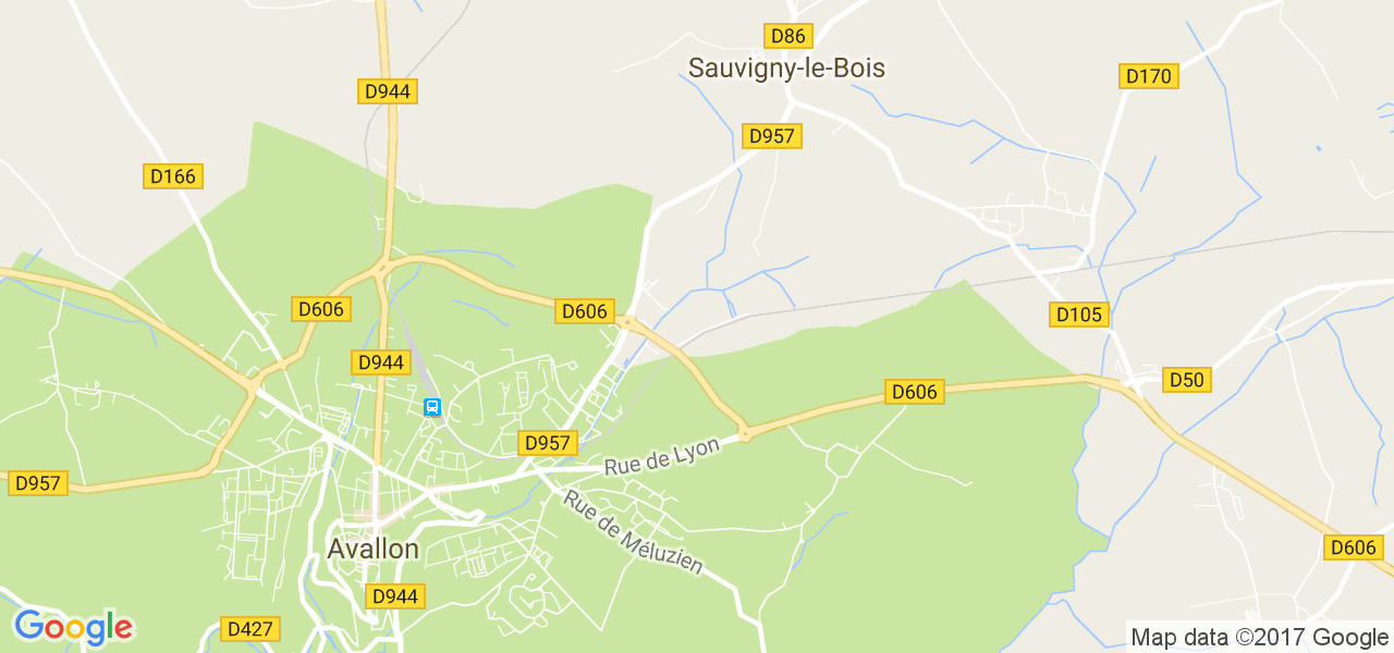 map de la ville de Sauvigny-le-Bois