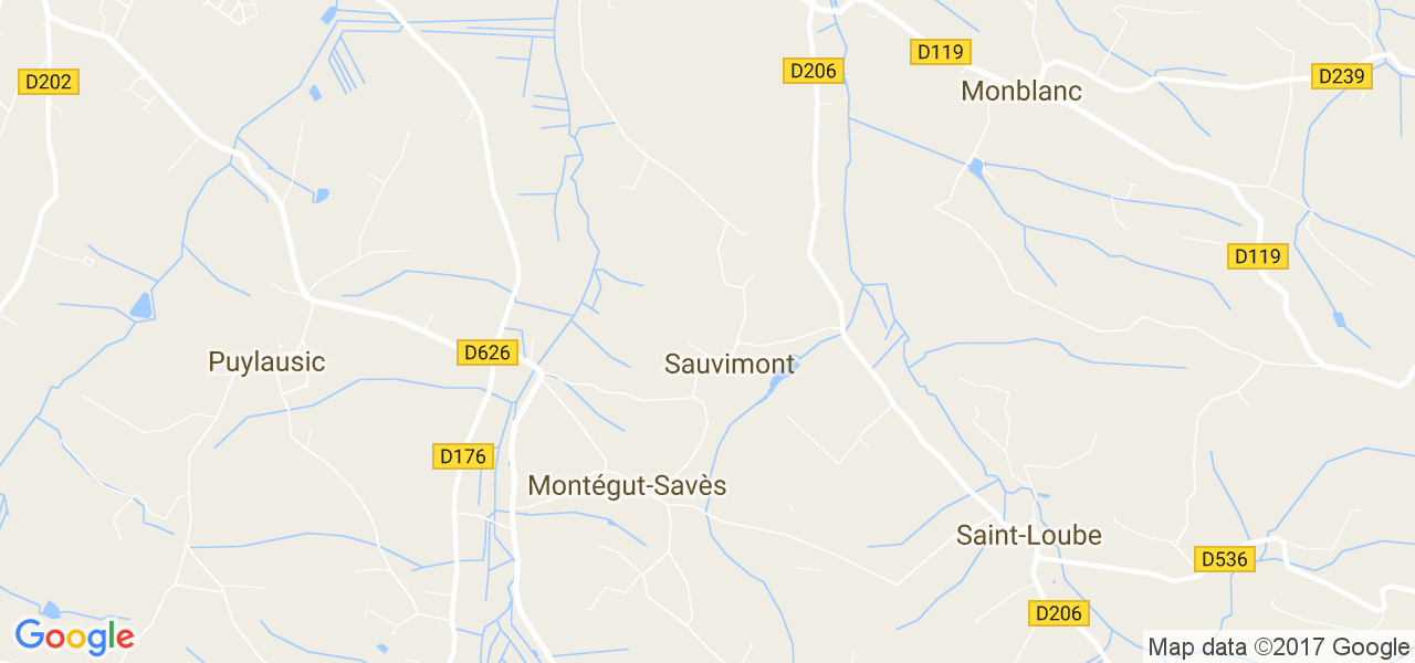 map de la ville de Sauvimont