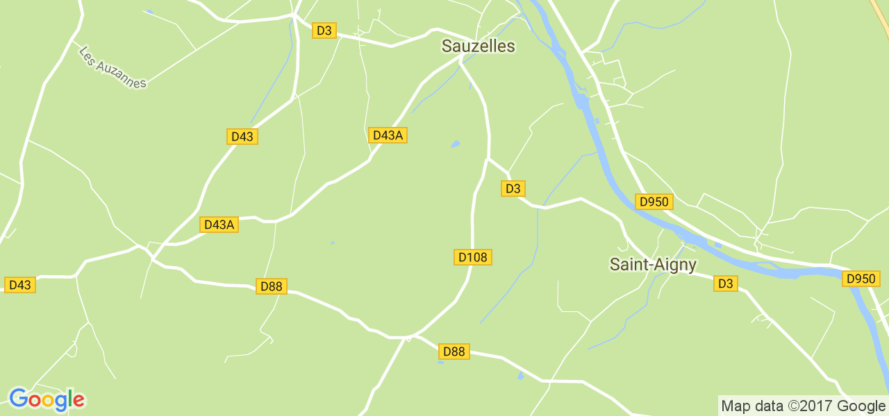 map de la ville de Sauzelles