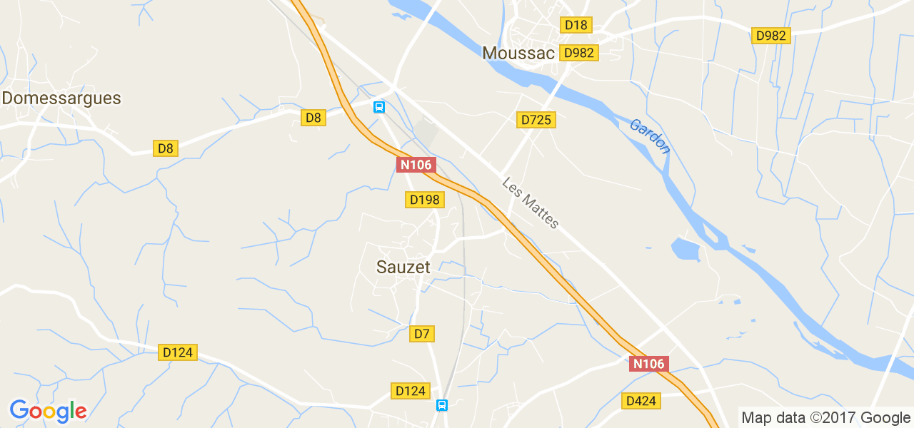 map de la ville de Sauzet