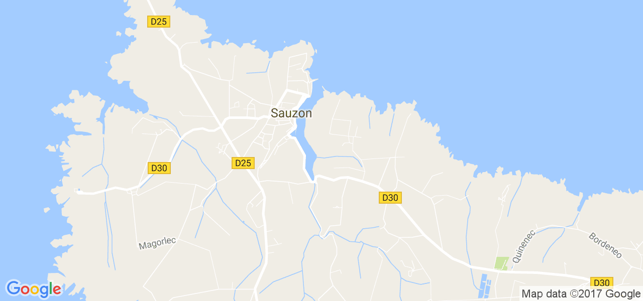 map de la ville de Sauzon