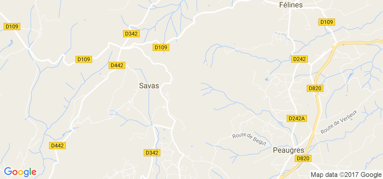 map de la ville de Savas