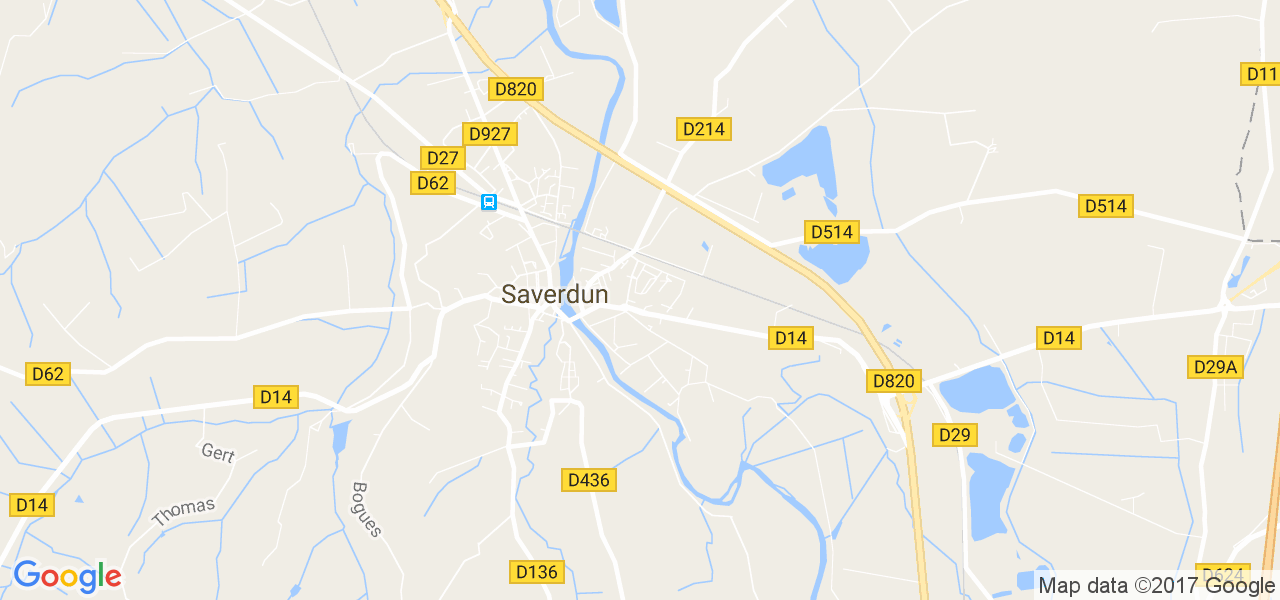 map de la ville de Saverdun