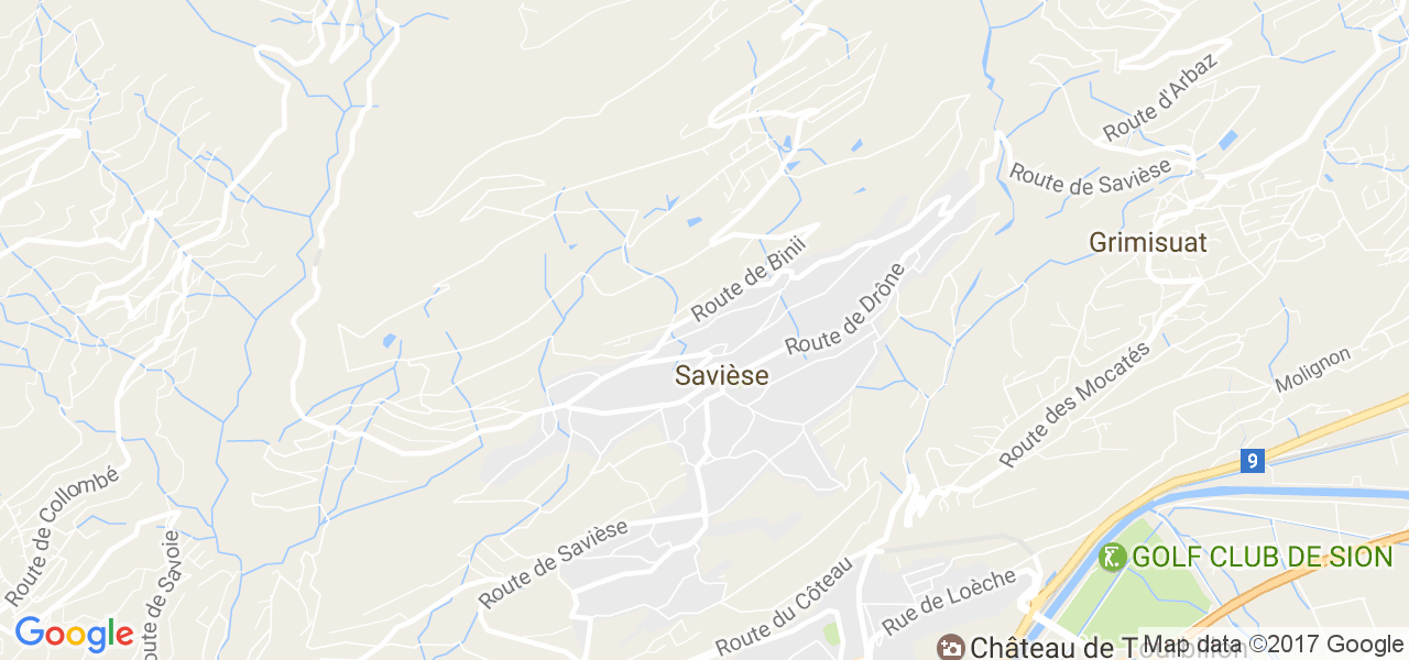 map de la ville de Savièse