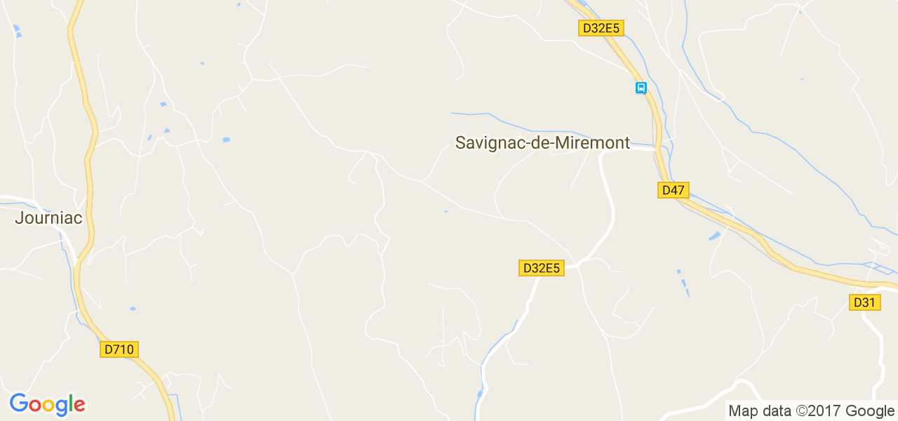 map de la ville de Savignac-de-Miremont