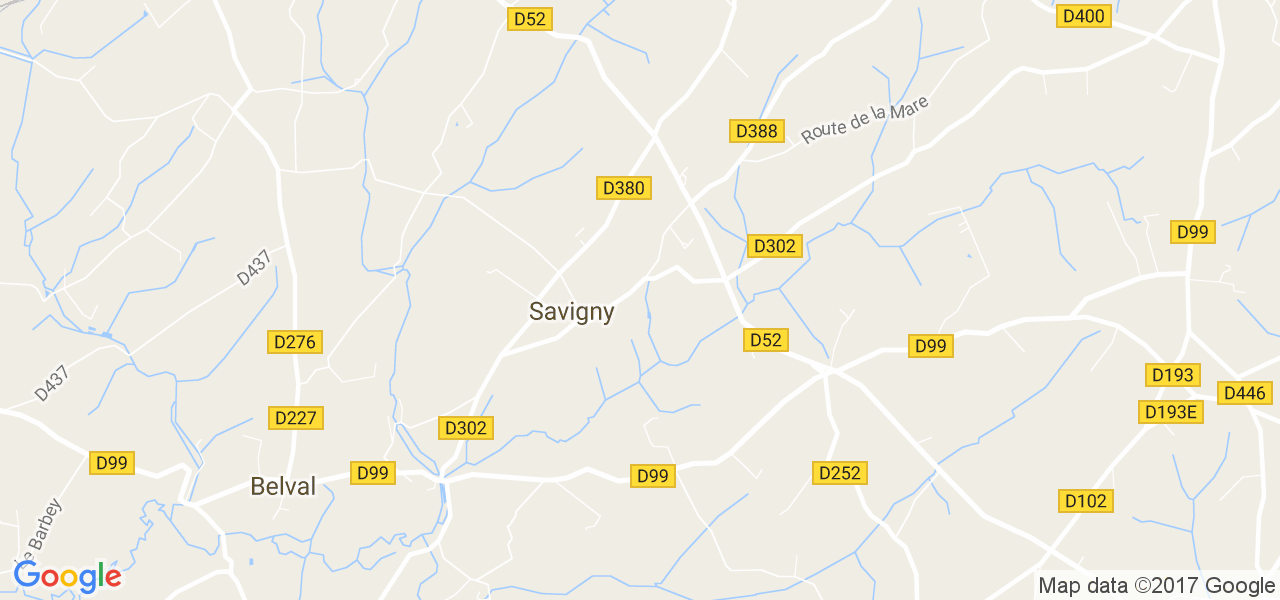 map de la ville de Savigny