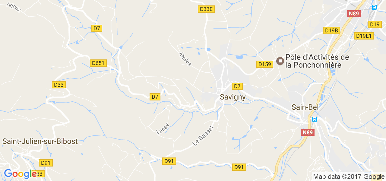 map de la ville de Savigny