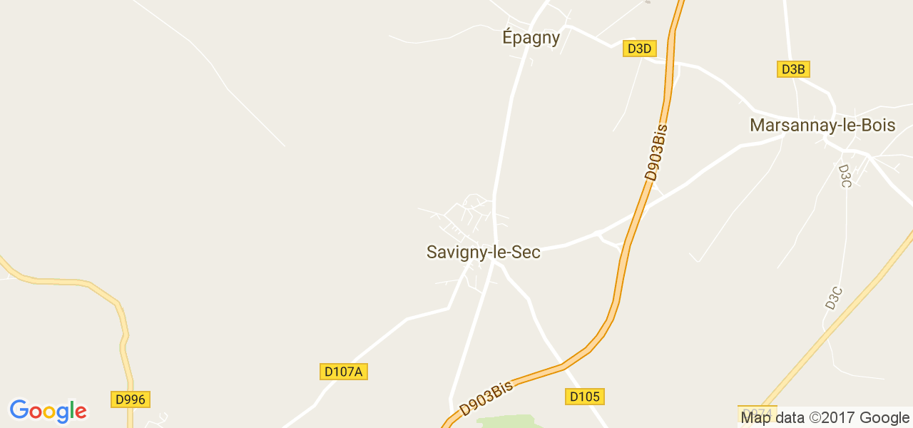 map de la ville de Savigny-le-Sec