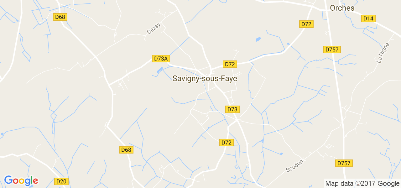 map de la ville de Savigny-sous-Faye