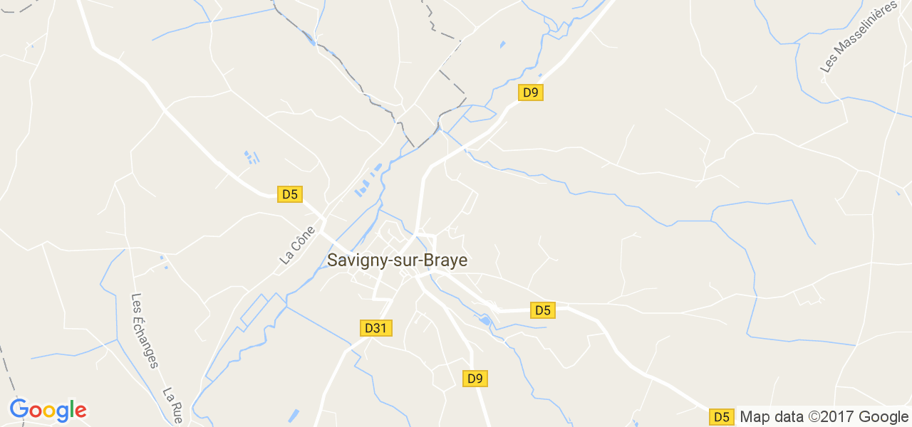 map de la ville de Savigny-sur-Braye