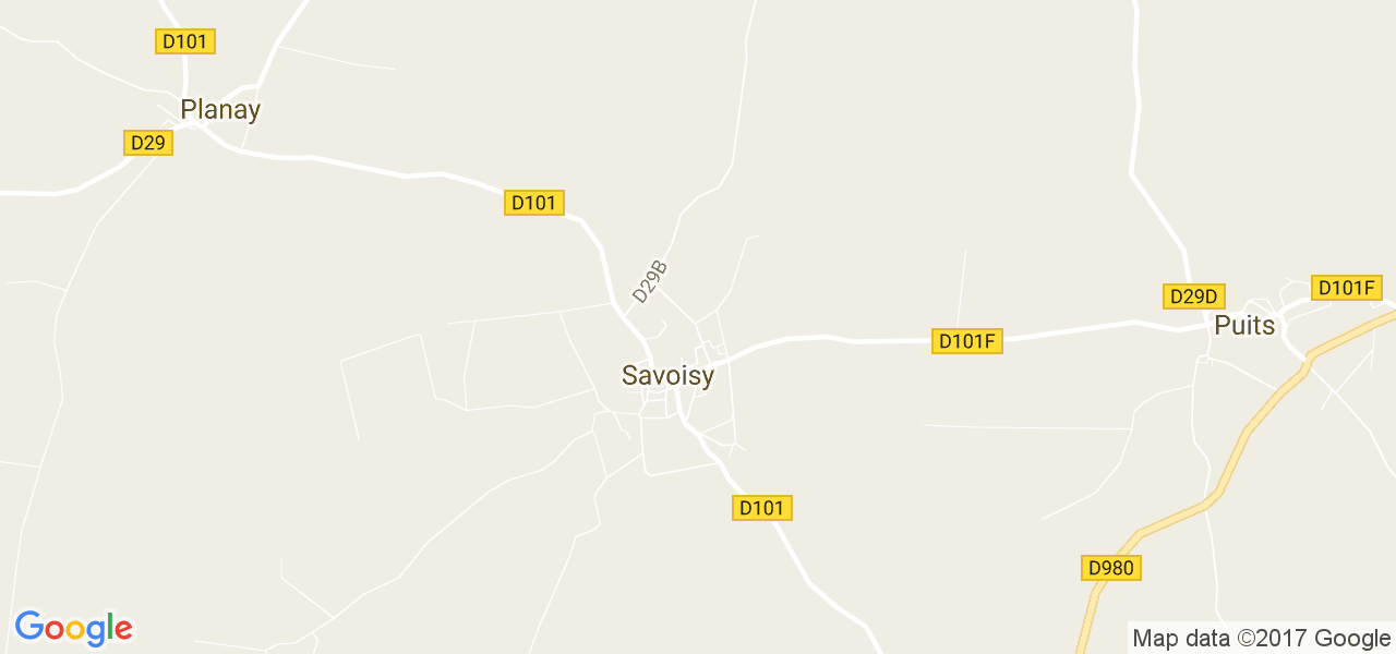 map de la ville de Savoisy