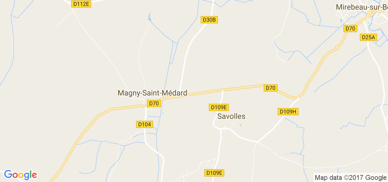 map de la ville de Savolles