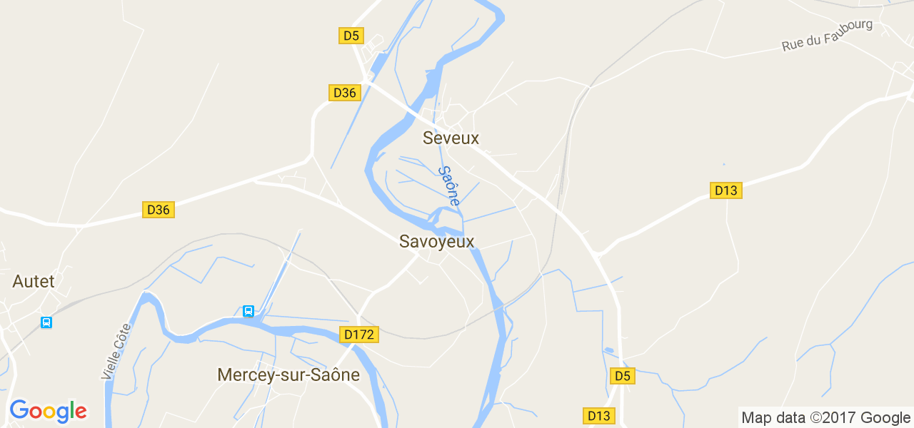 map de la ville de Savoyeux