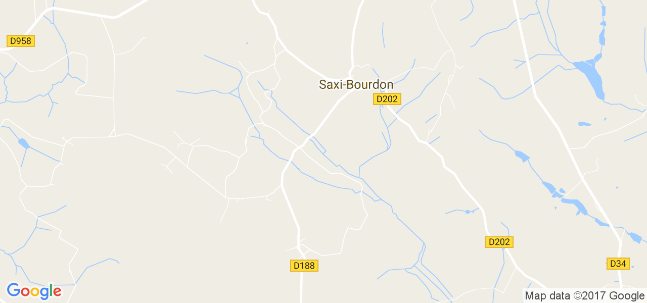 map de la ville de Saxi-Bourdon