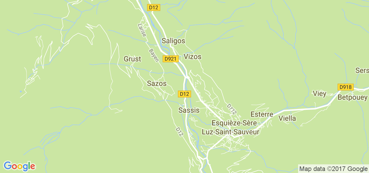 map de la ville de Sazos