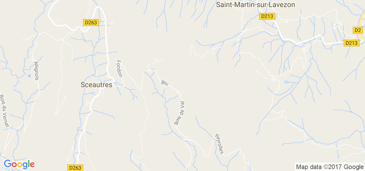 map de la ville de Sceautres