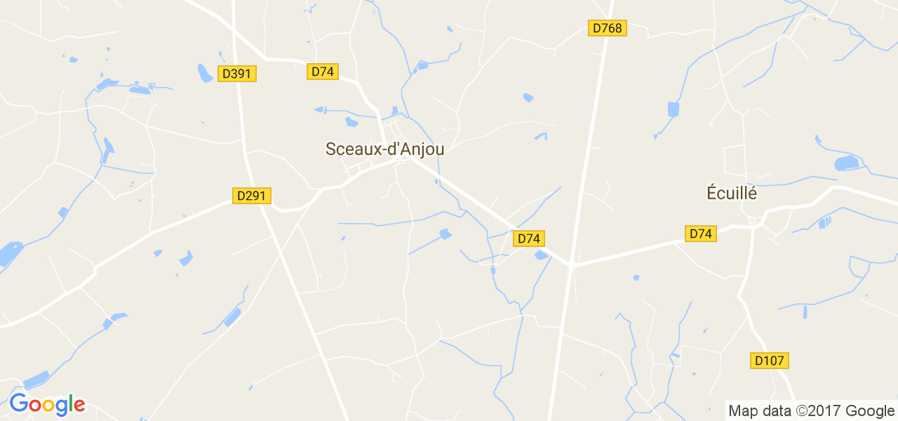 map de la ville de Sceaux-d'Anjou