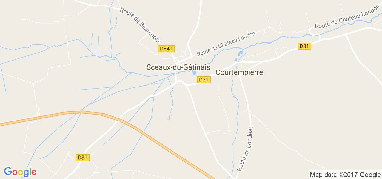 map de la ville de Sceaux-du-Gâtinais