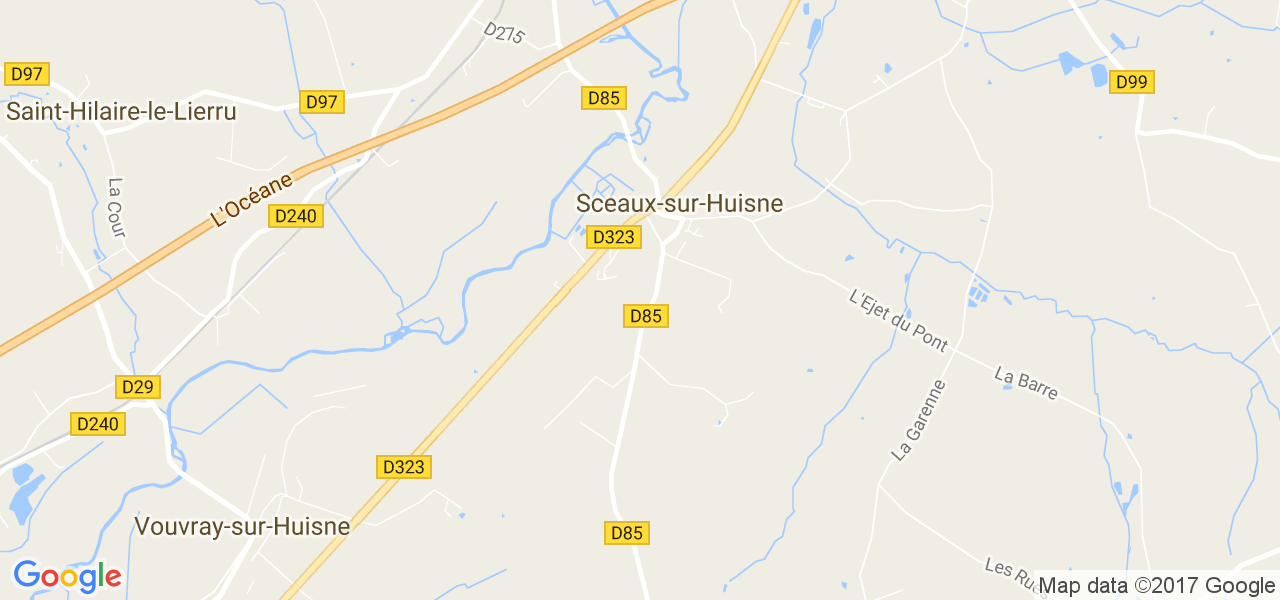 map de la ville de Sceaux-sur-Huisne