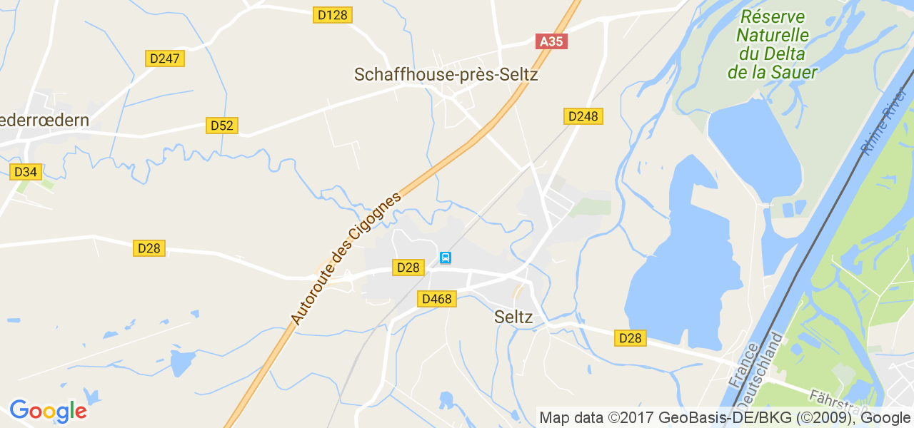 map de la ville de Schaffhouse-près-Seltz