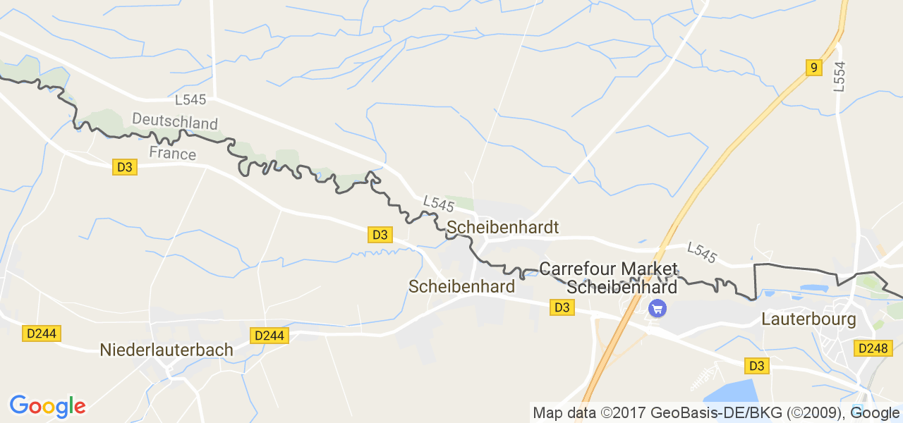 map de la ville de Scheibenhard