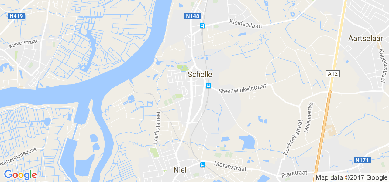 map de la ville de Schelle