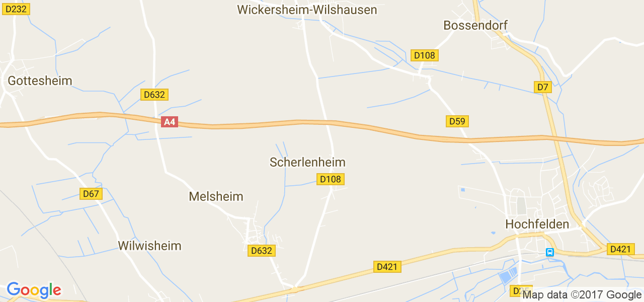 map de la ville de Scherlenheim