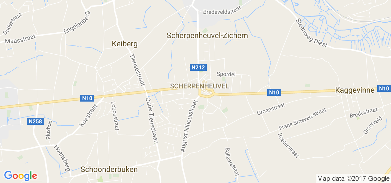 map de la ville de Scherpenheuvel-Zichem