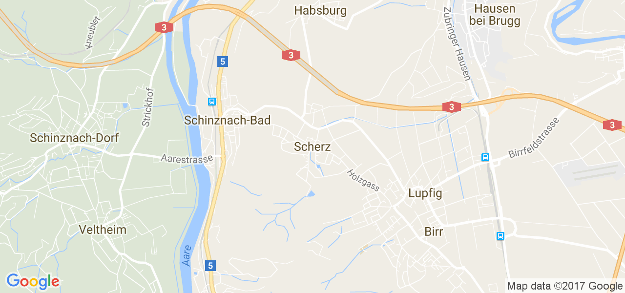 map de la ville de Scherz